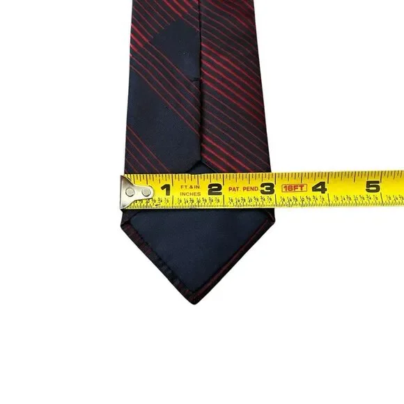 Bentley Motors Men’s 100% Silk Embroidered Logo Neck Tie‎ Black Red Stripe